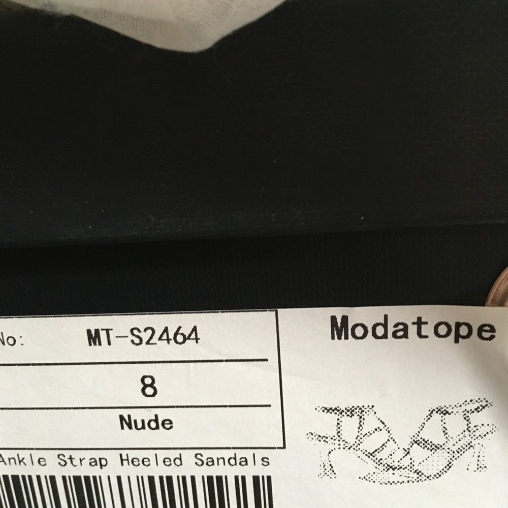 Modatope Nude Strappy Square Toe Heels - Women - Picture 5 of 5